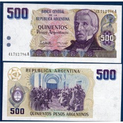 Argentine Pick N°316a, Billet de banque de 500 Pesos 1984