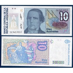 Argentine Pick N°325b, Billet de banque de 10 Australes 1985-1989