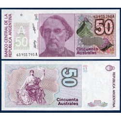 Argentine Pick N°326, Billet de banque de 50 Australes 1985-1989