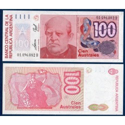 Argentine Pick N°327c, Billet de banque de 100 Australes 1985-1990