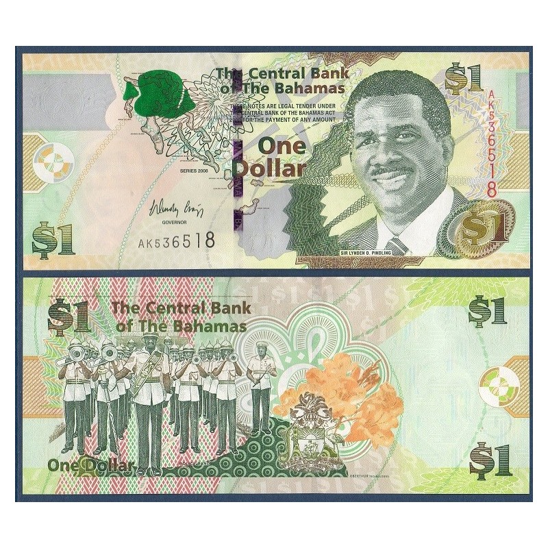 Bahamas Pick N°71, Billet de banque de 1 dollar 2008