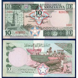Somalie Pick N°32c, Billet de banque de 10 Shilings 1987
