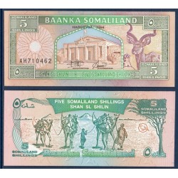 Somaliland Pick N°1a, Billet de banque de 5 Shilings 1994