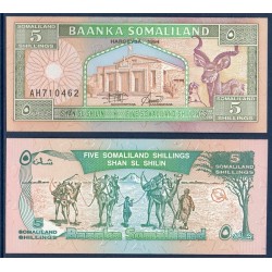 Somaliland Pick N°1a, Billet de banque de 5 Shilings 1994