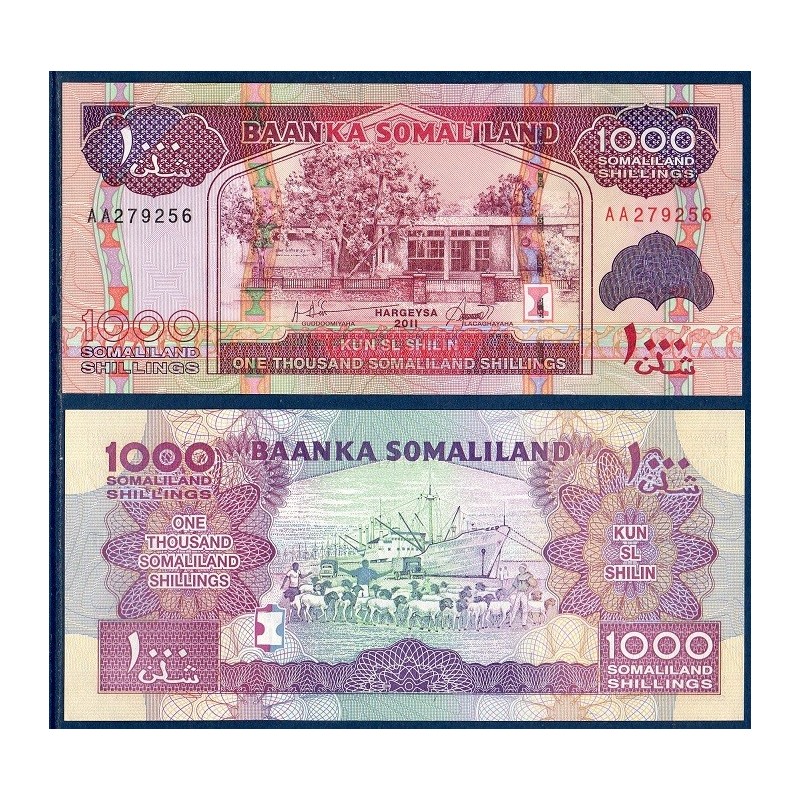 Somaliland Pick N°20a, Billet de banque de 1000 Shilings 2011