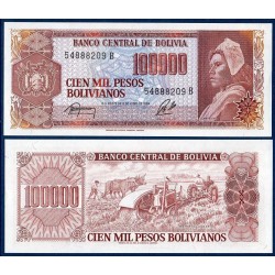 Bolivie Pick N°171, Billet de banque de 100000 Pesos 1984