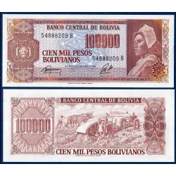 Bolivie Pick N°171a, Billet de banque de 100000 Pesos 1984