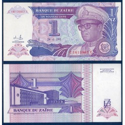 Zaire Pick N°52a, Billet de banque de 1 Nouveau Zaire 1993