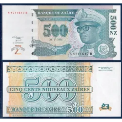 Zaire Pick N°65, Billet de banque de 500 Nouveaux Zaires 1994