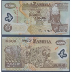 Zambie Pick N°43, Billet de banque de 500 Kwacha 1992-2011
