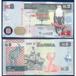 Zambie Pick N°new1, Billet de banque de 2 Kwacha 2012
