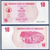 Zimbabwe Pick N°39, Billet de banque de 10 Dollars 2006