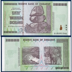 Zimbabwe Pick N°90, Billet de banque de 50 trillions de Dollars 2008
