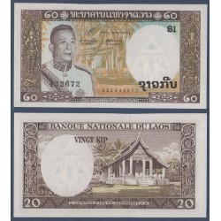 Laos Pick N°11b, Billet de banque de 20 Kip 1963