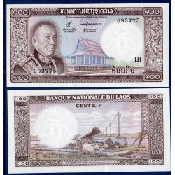 Laos Pick N°16, Billet de banque de 100 Kip 1974