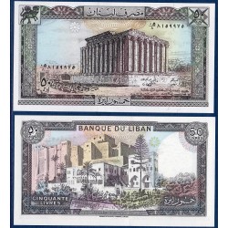Liban Pick N°65d, Billet de banque de 50 Livres 1988