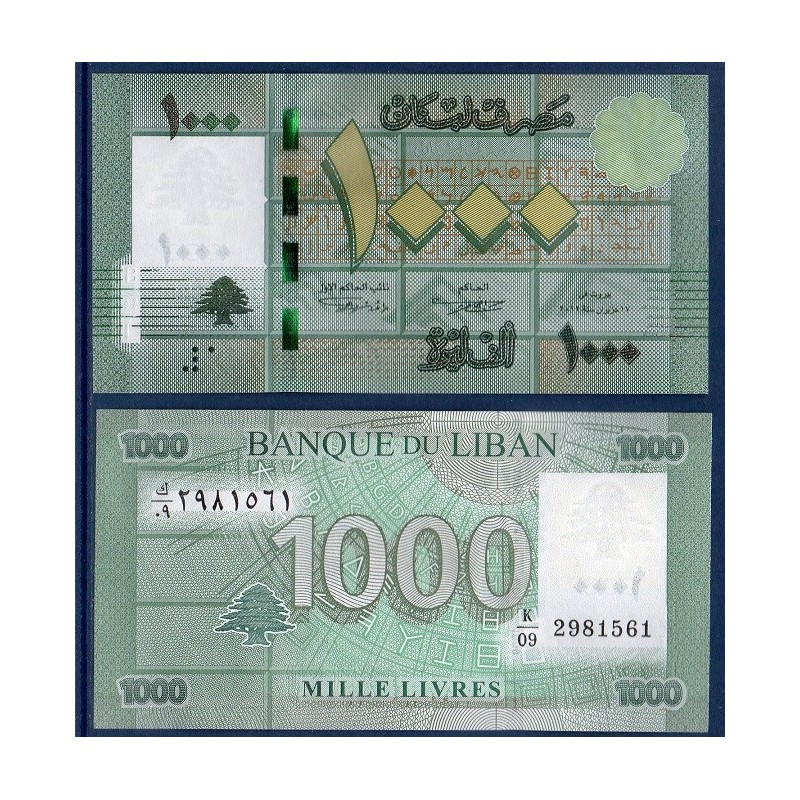 Liban Pick N°90b, Billet de banque de 1000 Livres 2011