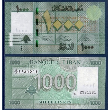 Liban Pick N°90b, Billet de banque de 1000 Livres 2011