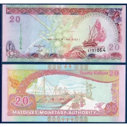 Maldives Pick N°20c, Billet de banque de 20 rufiyaa 2008