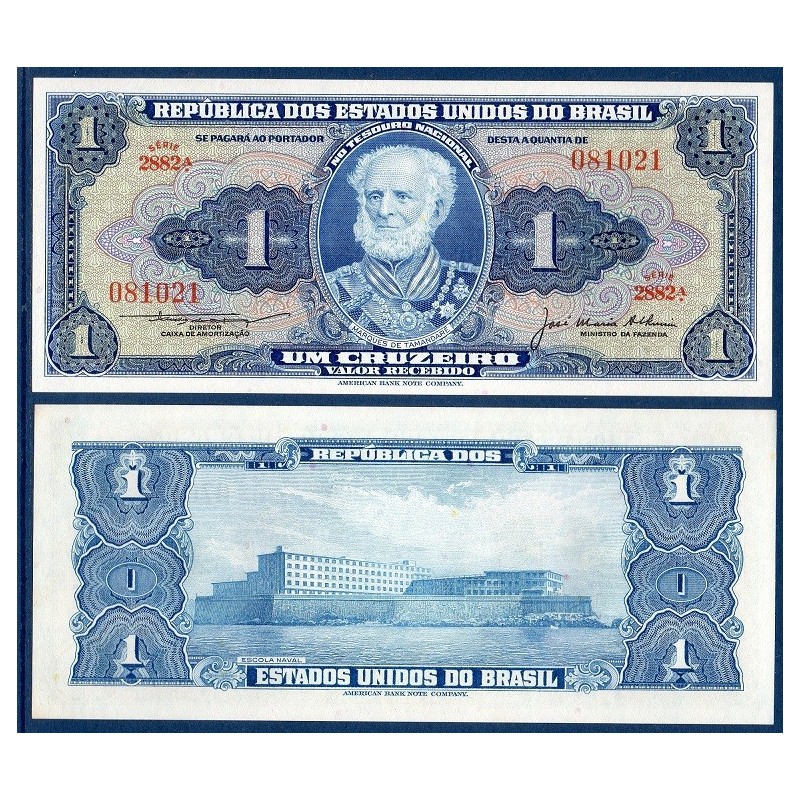 Bresil Pick N°150c, Billet de banque de 1 Cruzeiro 1954