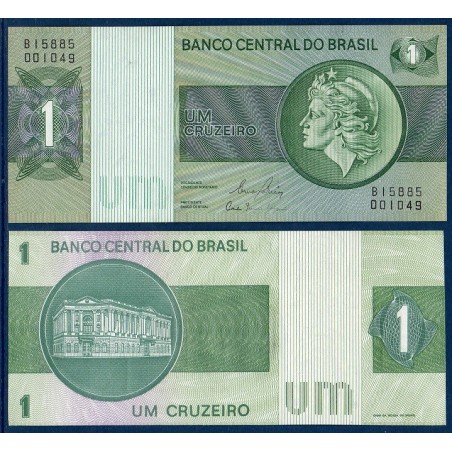 Bresil Pick N°191Ac, Billet de banque de banque de 1 Cruzeiro 1980