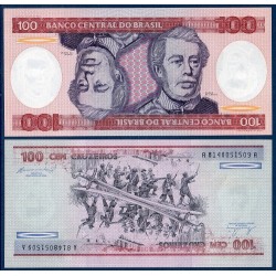 Bresil Pick N°198b, Billet de banque de 100 Cruzeiros 1984