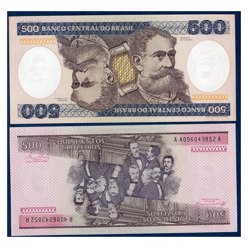 Bresil Pick N°200b, Billet de banque de 500 Cruzeiros 1985