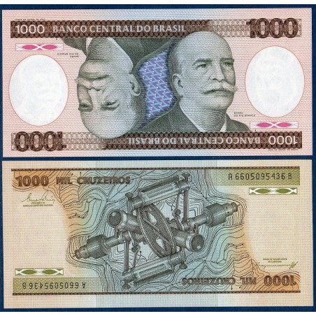 Bresil Pick N°201b, Billet de banque de 1000 Cruzeiros 1984