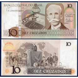 Bresil Pick N°209a, Billet de banque de 10 Cruzados 1986