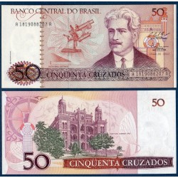Bresil Pick N°210b, Billet de banque de 50 Cruzados 1987