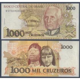 Bresil Pick N°231a, Billet de banque de 1000 Cruzeiros 1990