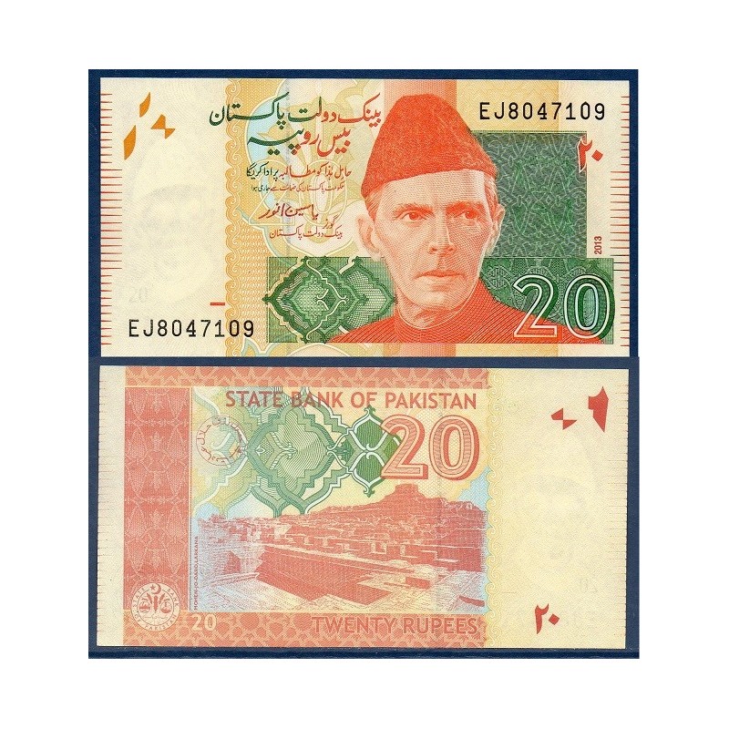 Pakistan Pick N°55g, Billet de banque de 20 Rupees 2013