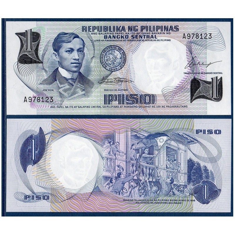 Philippines Pick N°142a, Billet de banque de 1 Piso 1969