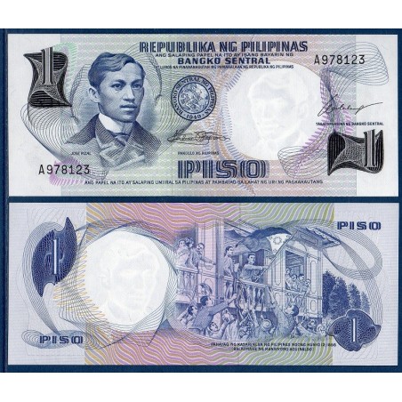 Philippines Pick N°142a, Billet de banque de 1 Piso 1969