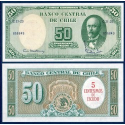 Chili Pick N°126b, Billet de banque de 5 centesimos 1960-1961