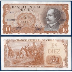 Chili Pick N°143, Billet de 10 Escudos 1967