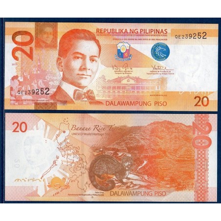 Philippines Pick N°206a, Billet de banque de 20 Piso 2010-2016