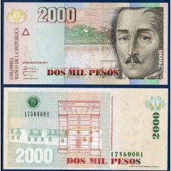 Colombie Pick N°457o, Billet de banque de 2000 Pesos 2011