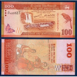 Sri Lanka Pick N°125a, Billet de banque de 100 Rupees 2010