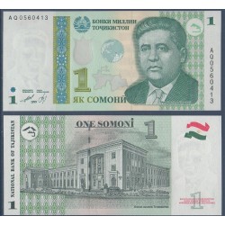 Tadjikistan Pick N°14, Billet de banque de 1 Somoni1999