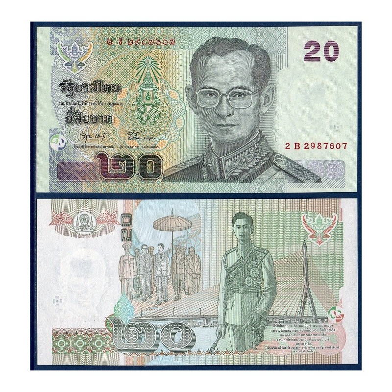 Thaïlande Pick N°109, Billet de banque de banque de 20 Bath 2003