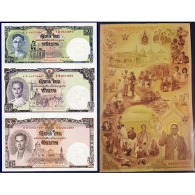 Thaïlande P.117b, Billet de banque de 16 Bath 2007 vie de Rama