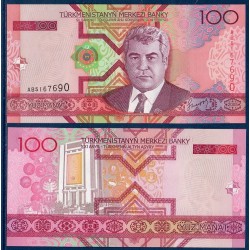 Turkménistan Pick N°18, Billet de banque de banque de 100 Manat 2005