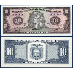 Equateur Pick N°121, Billet de banque de 10 Sucres 1986-1988