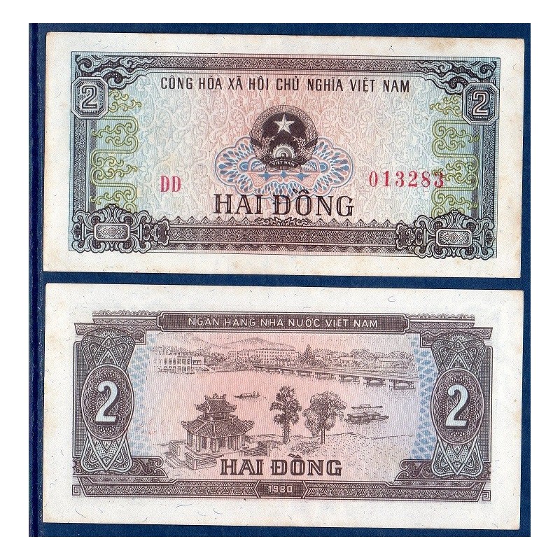 Viet-Nam Nord Pick N°85a, Billet de banque de 2 dong 1980-1981