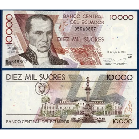 Equateur Pick N°127e, Billet de banque de 10000 Sucres 1998-1999