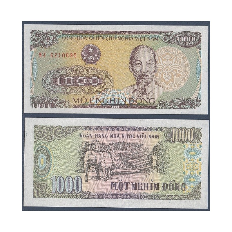 Viet-Nam Nord Pick N°106a, Billet de banque de 1000 dong 1988-1989