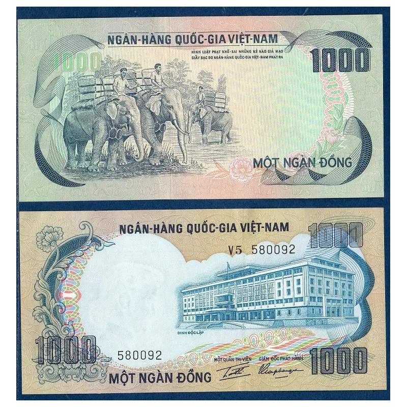 Viet-Nam Sud Pick N°34a, Billet de banque de 1000 dong 1972 Viet-Nam Sud Pick N°34a, Billet de banque de 1000 dong 1972