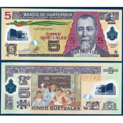 Guatemala Pick N°122, Billet de banque de 5 Quetzal 2011-2012