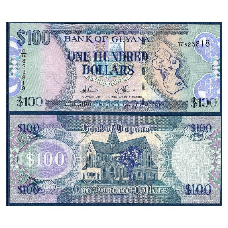 Guyana Pick N°36a, Billet de banque de 100 Dollars 2005